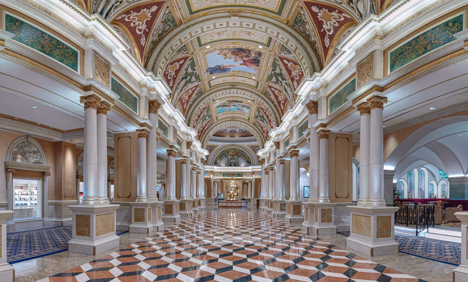 Ornate lobby at The Venetian Resort Las Vegas